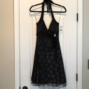 NWT Black halter party dress